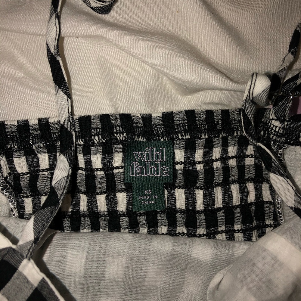 plaid cropped tank top